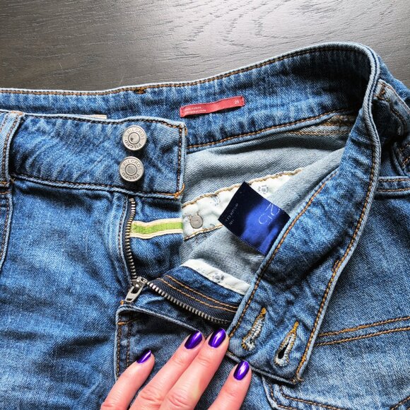 Anthropologie Pilcro The Wanderer Denim Shorts Lightweight Cutoffs Medium Blue - Picture 7 of 14